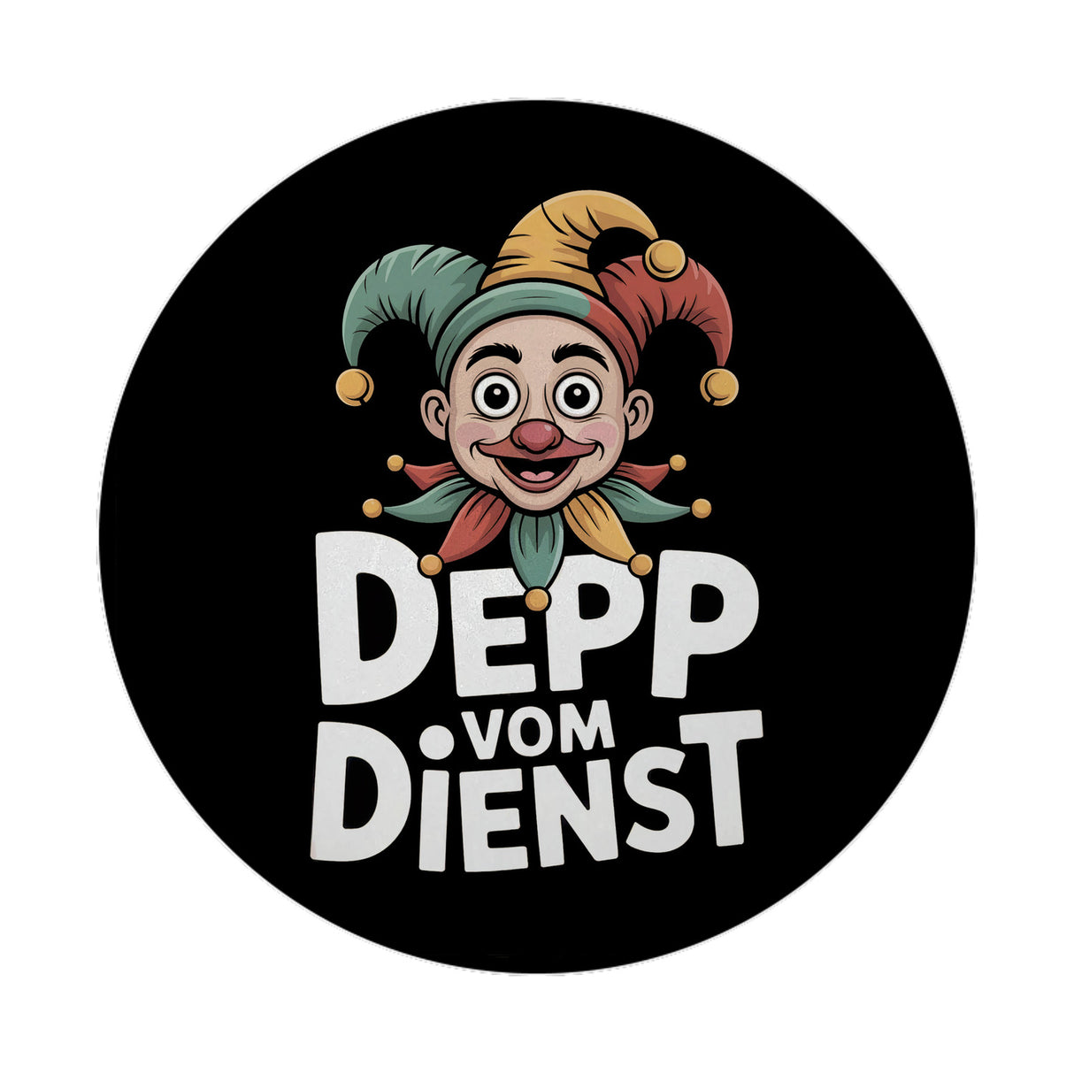 Depp vom Dienst Magnet mit Kasperle Cartoon