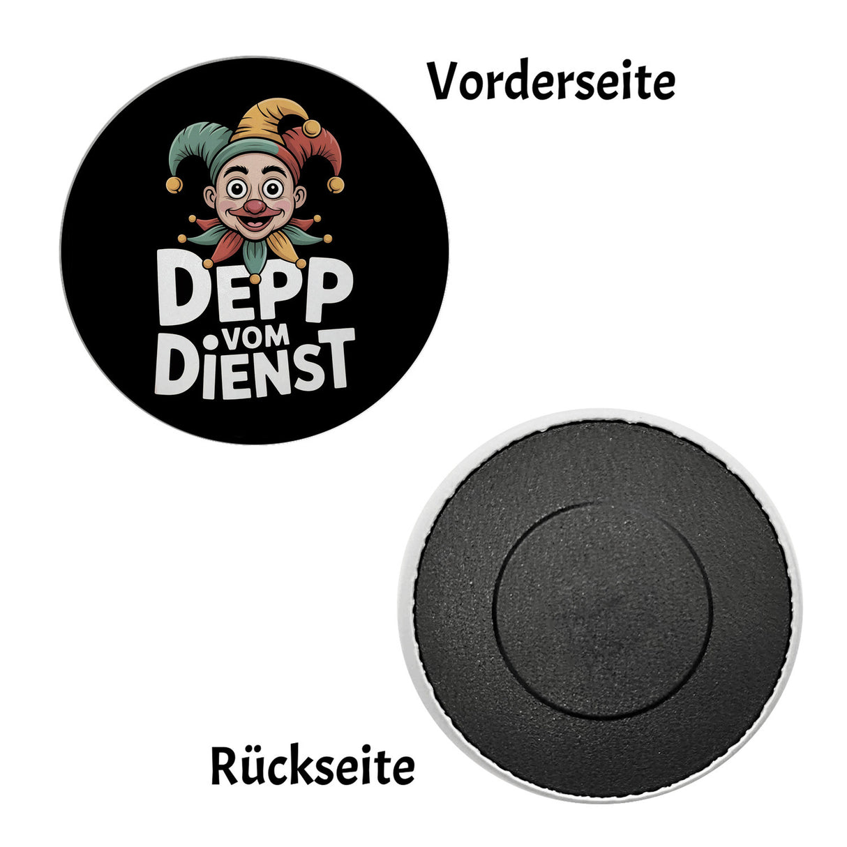 Depp vom Dienst Magnet mit Kasperle Cartoon