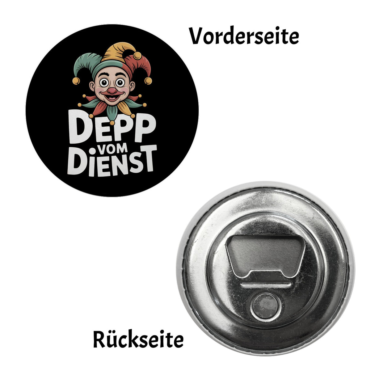 Depp vom Dienst Magnet mit Kasperle Cartoon