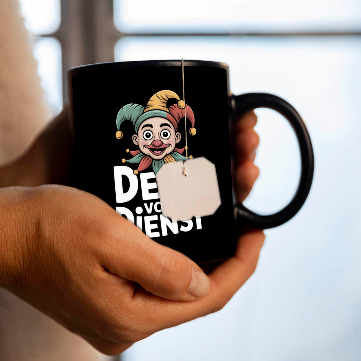 Depp vom Dienst Tasse mit Kasperle Cartoon