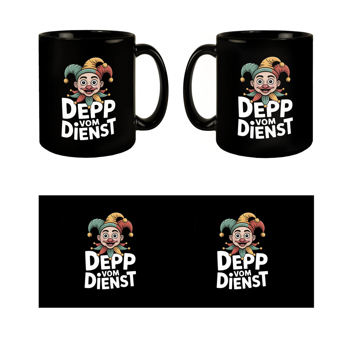 Depp vom Dienst Tasse mit Kasperle Cartoon