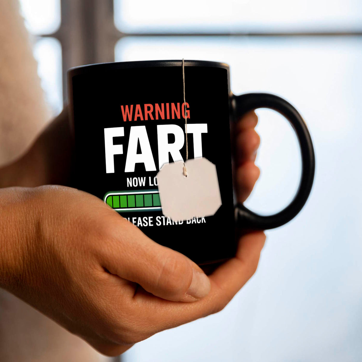 WARNING FART Tasse mit Ladefortschrittsanzeige