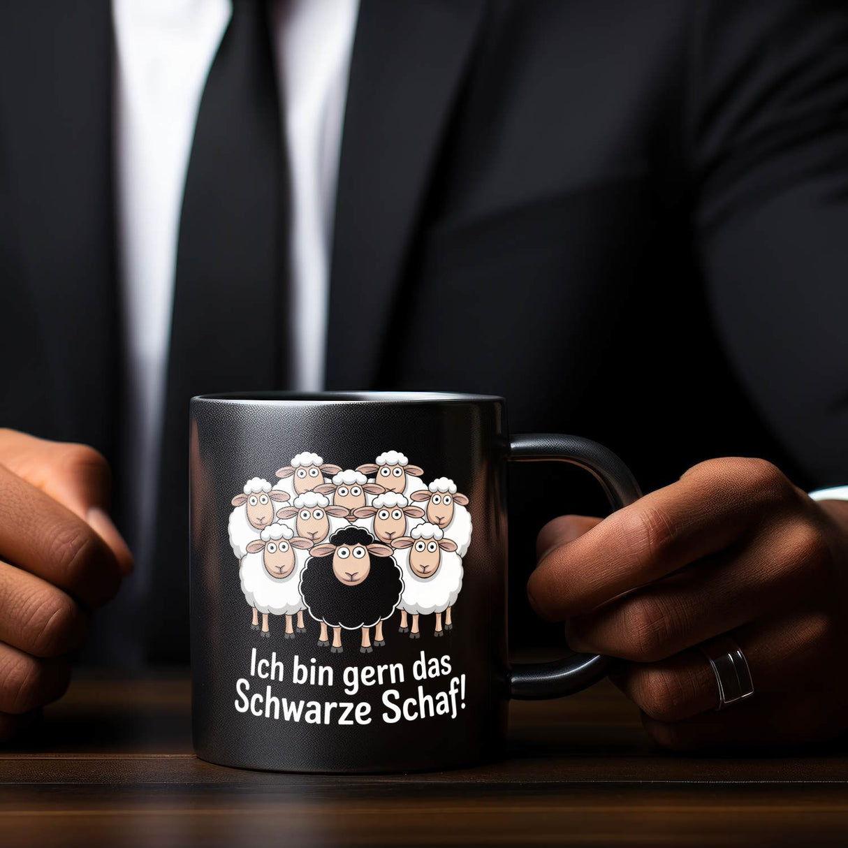 Ich bin gern das schwarze Schaf! Tasse