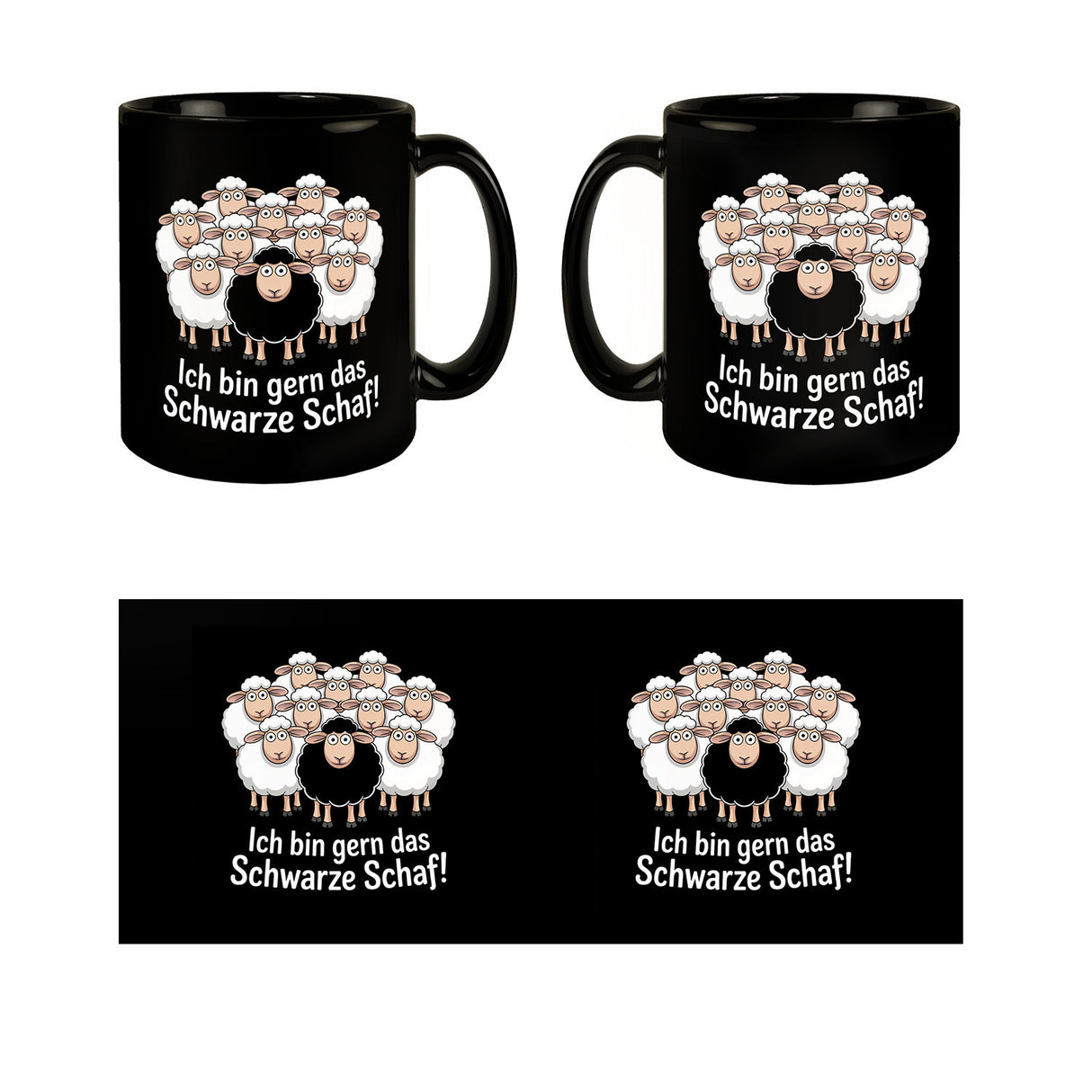 Ich bin gern das schwarze Schaf! Tasse
