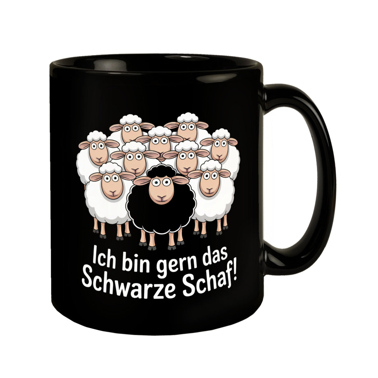 Ich bin gern das schwarze Schaf! Tasse