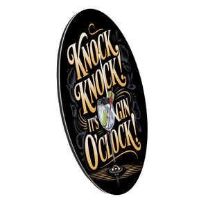 Knock Knock! It's Gin o'clock! Wanduhr