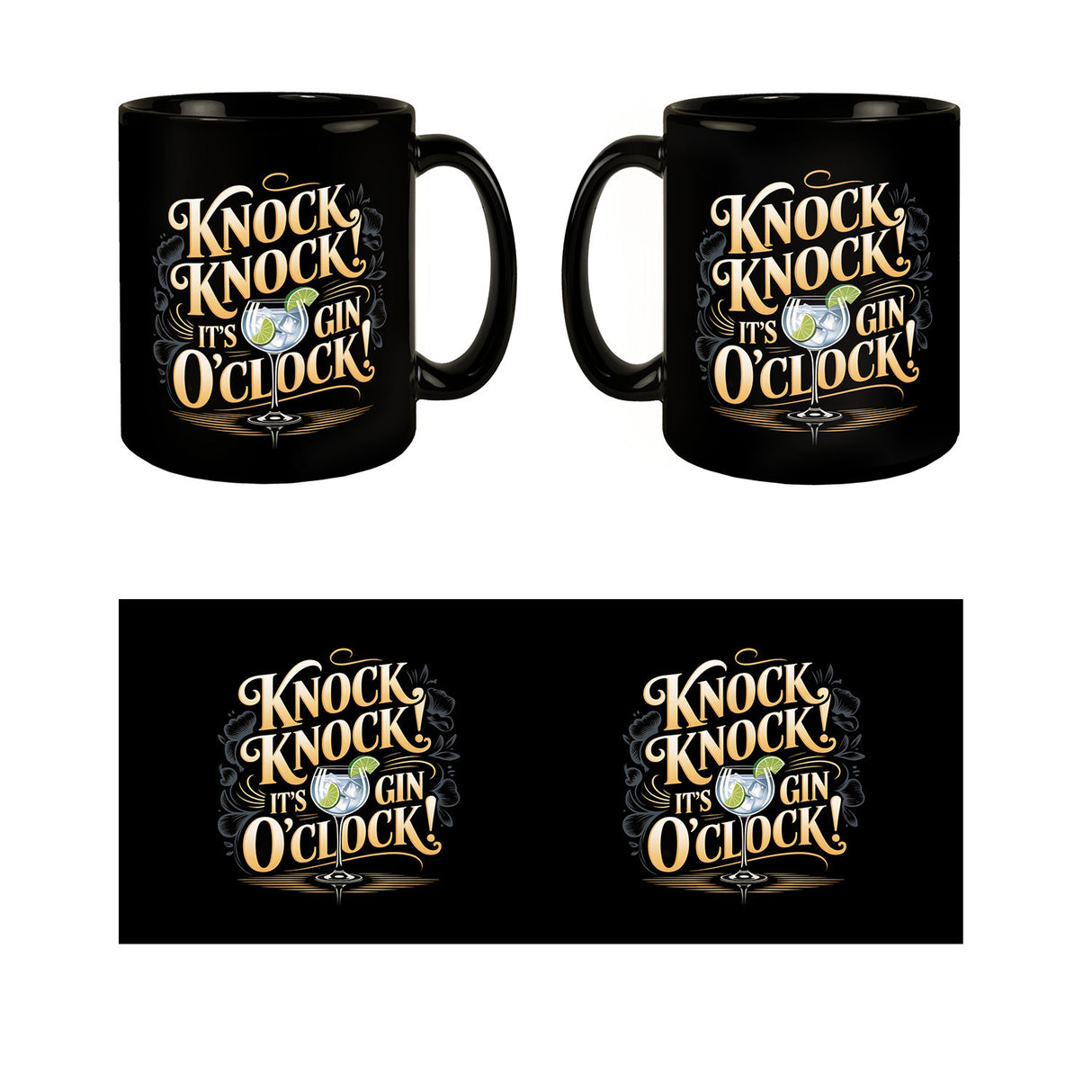 Knock Knock! It's Gin o'clock! Tasse