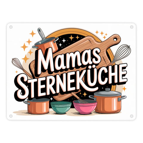Mamas Sterneküche Metallschild in 15x20 cm