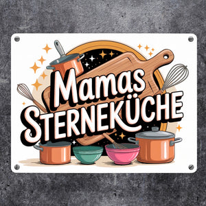 Mamas Sterneküche Metallschild in 15x20 cm