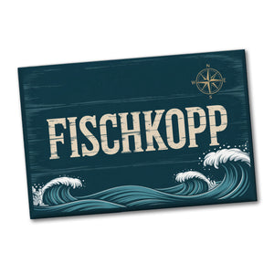 Fischkopp Souvenir Souvenir Magnet norddeutsches Design