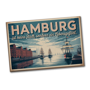 Hamburg ist Lebensgefühl Souvenir Souvenir Magnet