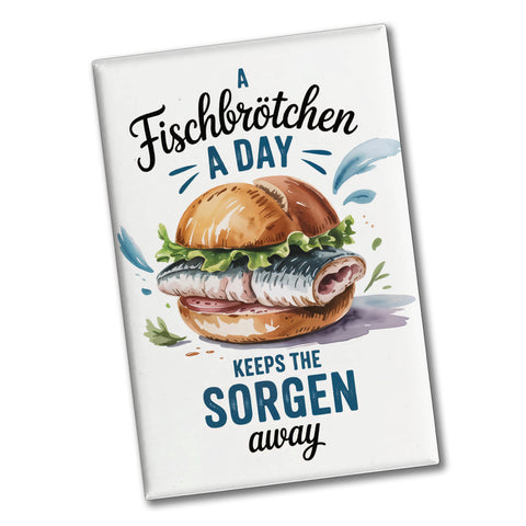 Fischbrötchen-Fan Souvenir Souvenir Magnet nordischer Humor