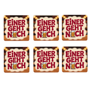 Einer geht noch 6er Set Untersetzer aus Holz