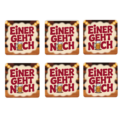 Einer geht noch 6er Set Untersetzer aus Holz