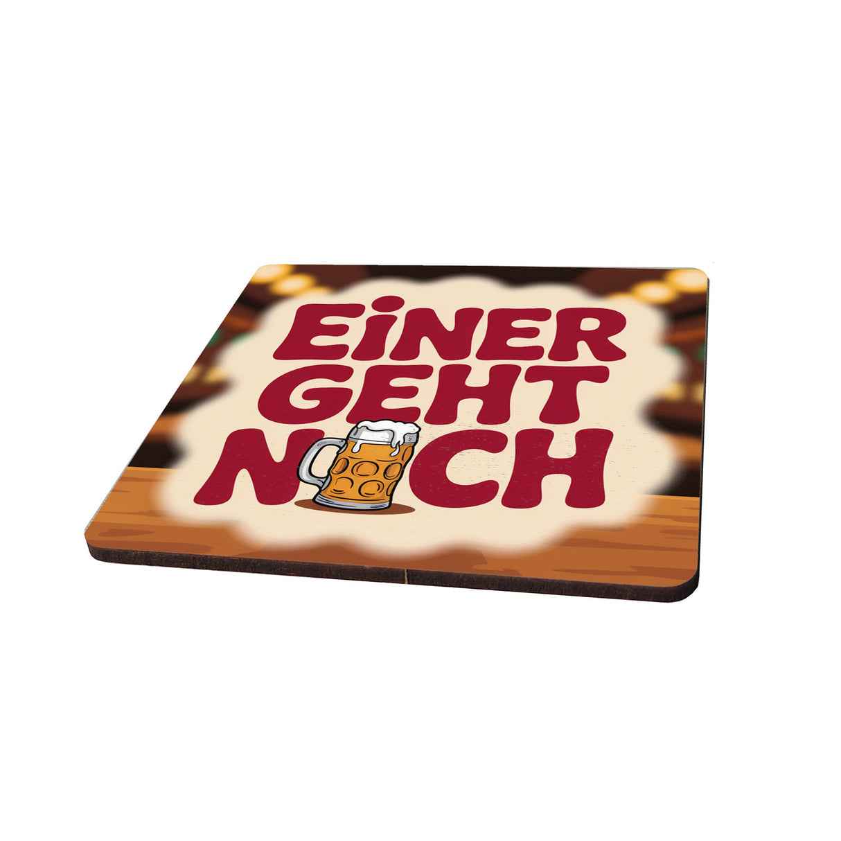 Einer geht noch 6er Set Untersetzer aus Holz