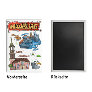 Hamburg Pop Art Comic Souvenir Souvenir Magnet Hafen