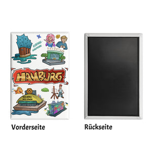 Hamburg Pop Art Comic Souvenir Souvenir Magnet Elbphilharmonie
