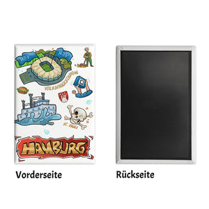 Hamburg Pop Art Comic Souvenir Souvenir Magnet Volkspark