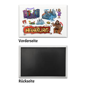 Hamburg Pop Art Comic Souvenir Souvenir Magnet Reeperbahn