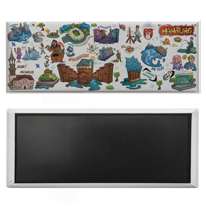 Hamburg Pop Art Comic Panorama Magnet