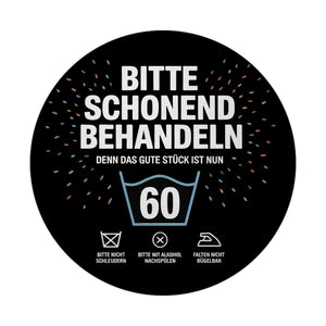Wäschepflegeetikett Magnet bitte schonend behandeln wird 60