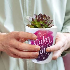 Vielen Dank Aquarelles Blumen Design Blumentopf