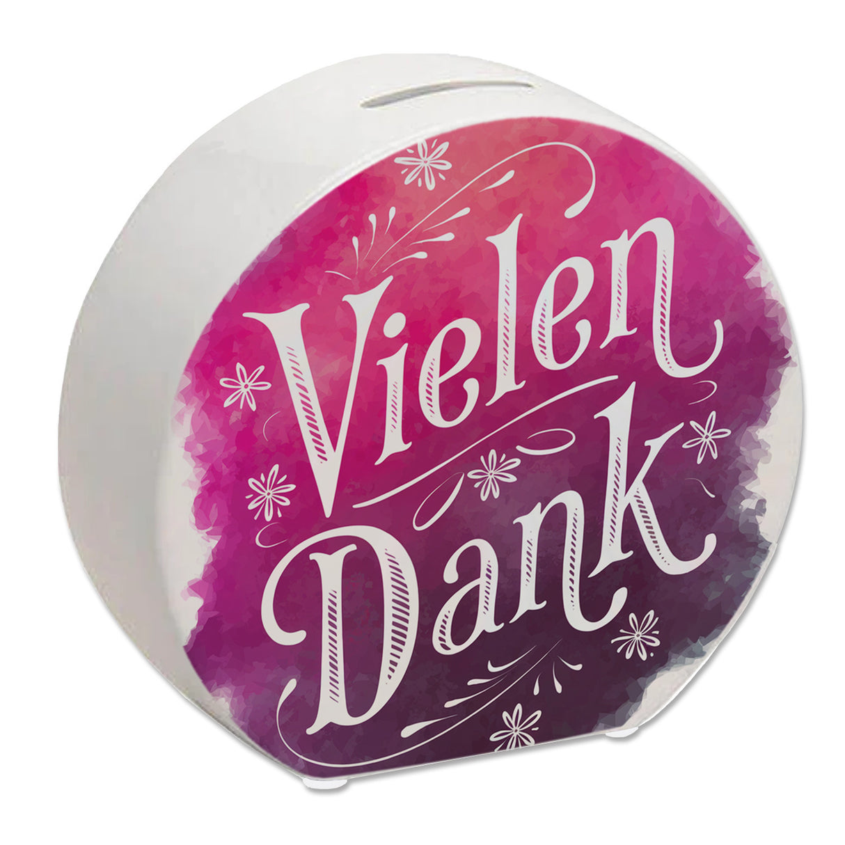 Vielen Dank Aquarelles Blumen Design Spardose