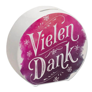 Vielen Dank Aquarelles Blumen Design Spardose