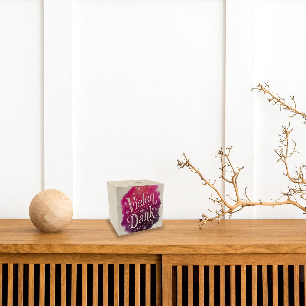 Vielen Dank Aquarelles Blumen Design Spardose