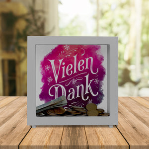 Vielen Dank Aquarelles Blumen Design Spardose