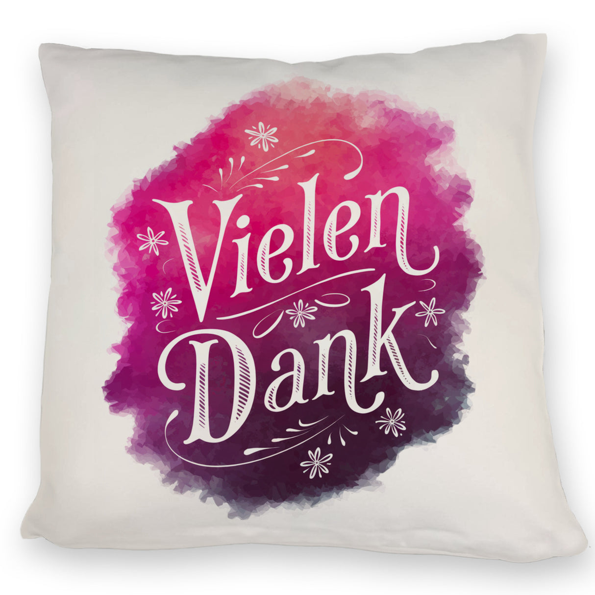 Vielen Dank Aquarelles Blumen Design Kissen