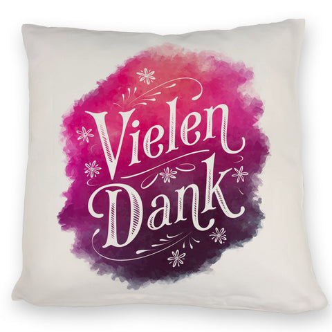 Vielen Dank Aquarelles Blumen Design Kissen