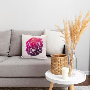 Vielen Dank Aquarelles Blumen Design Kissen