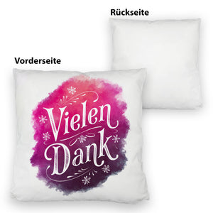 Vielen Dank Aquarelles Blumen Design Kissen
