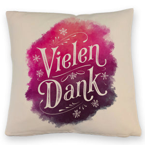 Vielen Dank Aquarelles Blumen Design Kissen