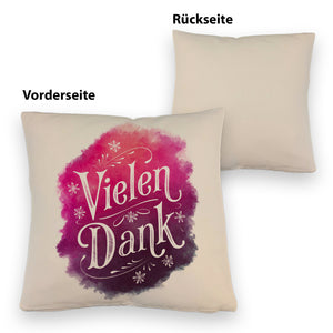 Vielen Dank Aquarelles Blumen Design Kissen