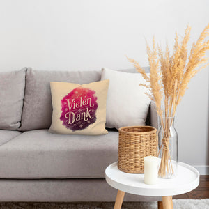 Vielen Dank Aquarelles Blumen Design Kissen