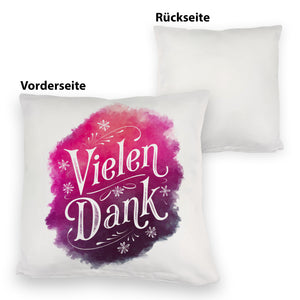 Vielen Dank Aquarelles Blumen Design Kissen