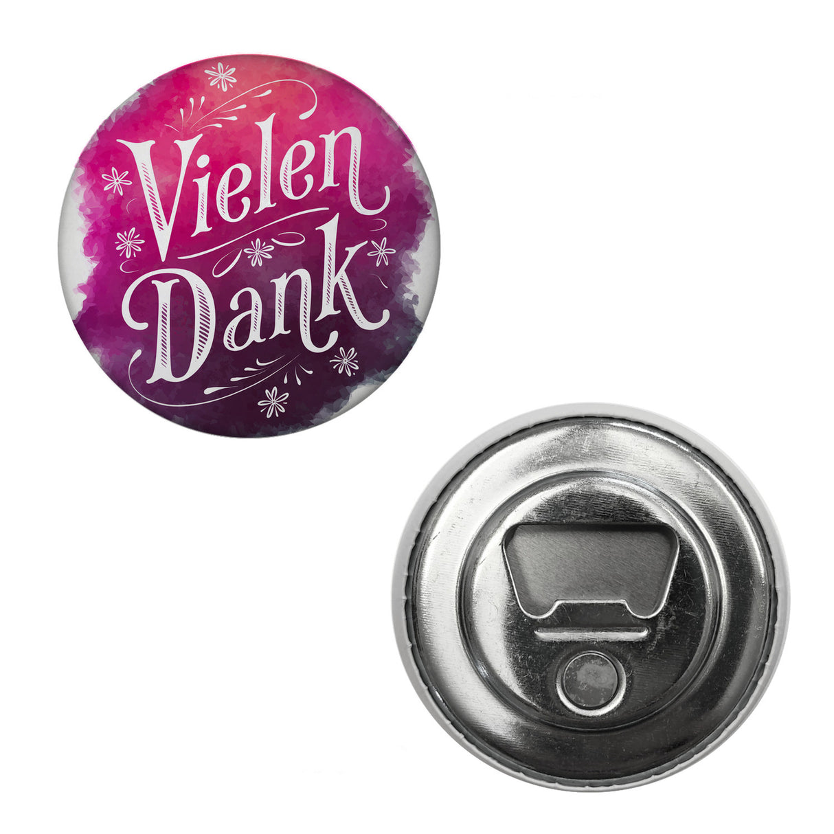 Vielen Dank Aquarelles Blumen Design Magnet