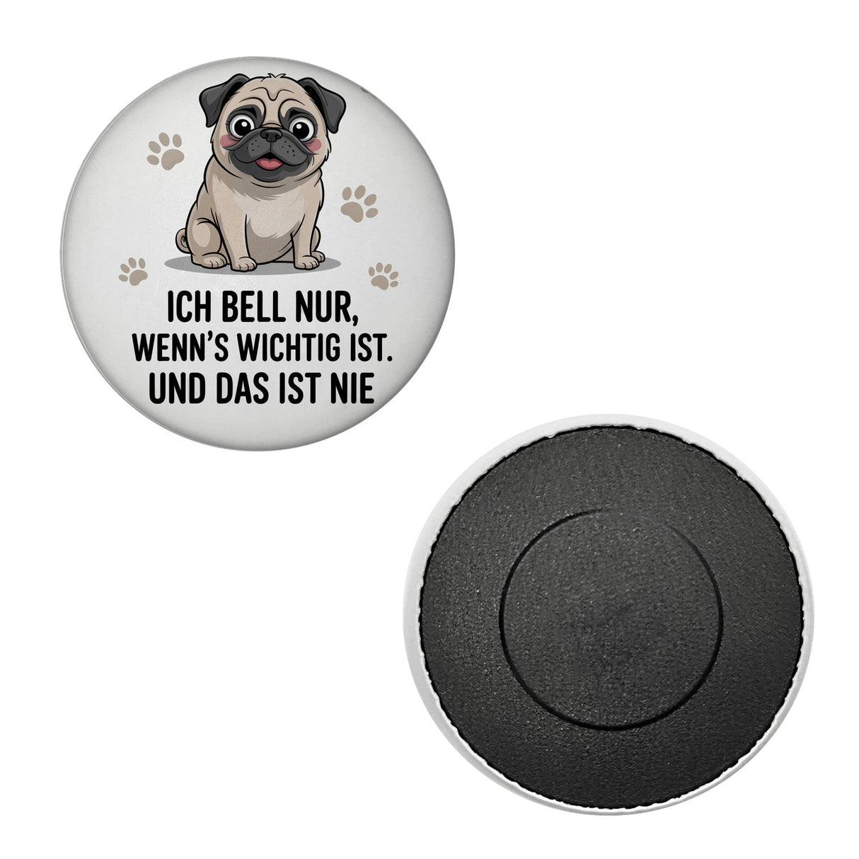 Ich bell nur Mops Magnet Mops Cartoon