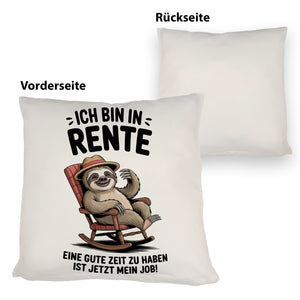 Faultier Ruhestand Kissen für Rentner