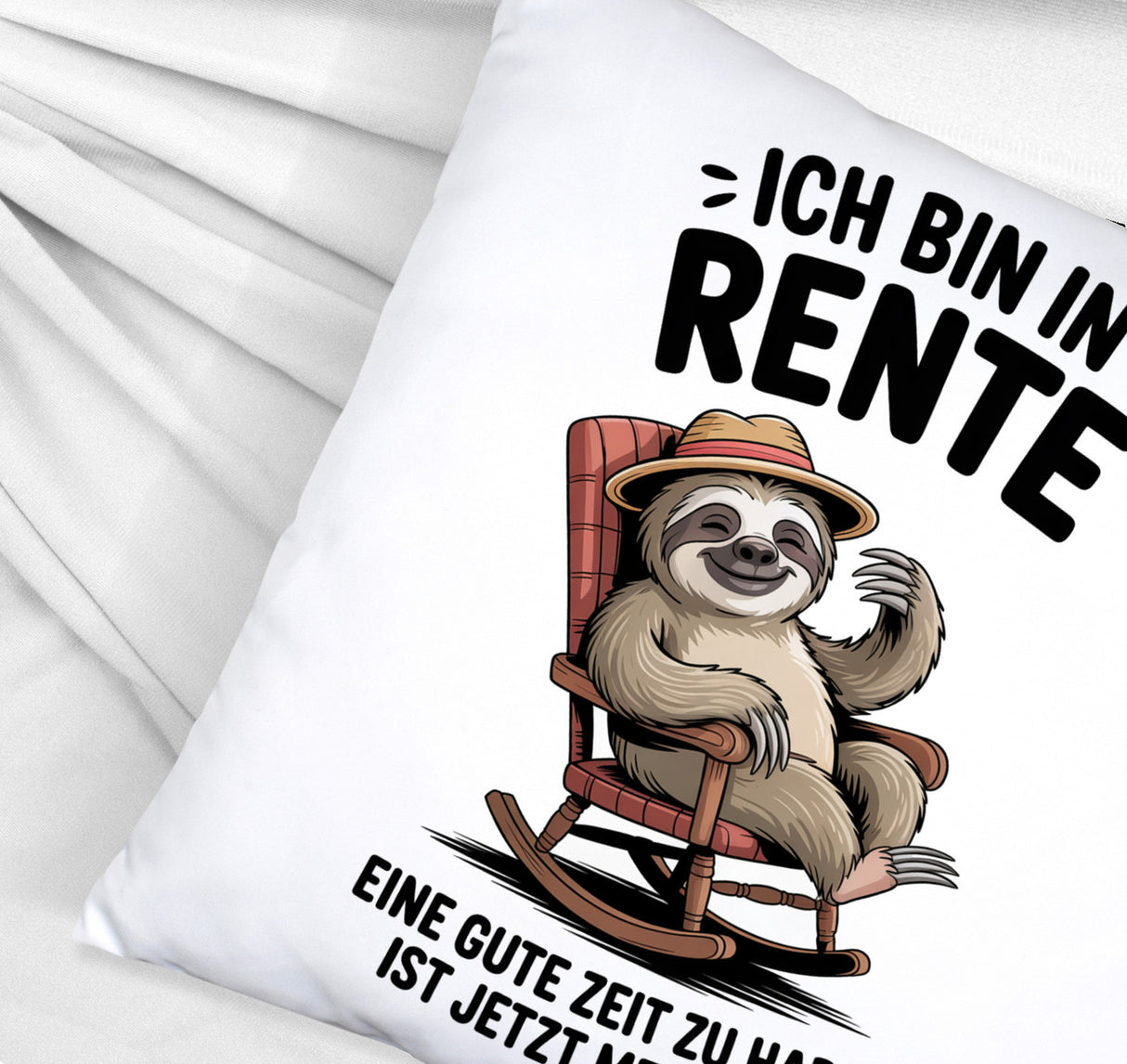 Faultier Ruhestand Kissen für Rentner
