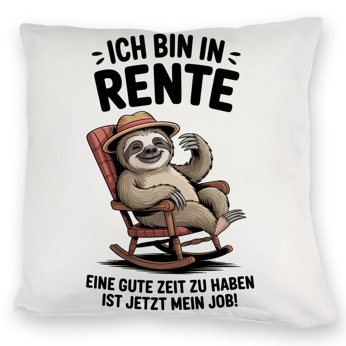 Faultier Ruhestand Kissen für Rentner