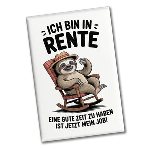 Faultier Ruhestand Souvenir Souvenir Magnet für Rentner