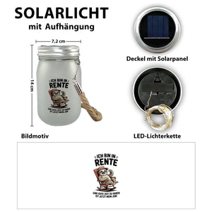 Faultier Ruhestand Solarlicht für Rentner