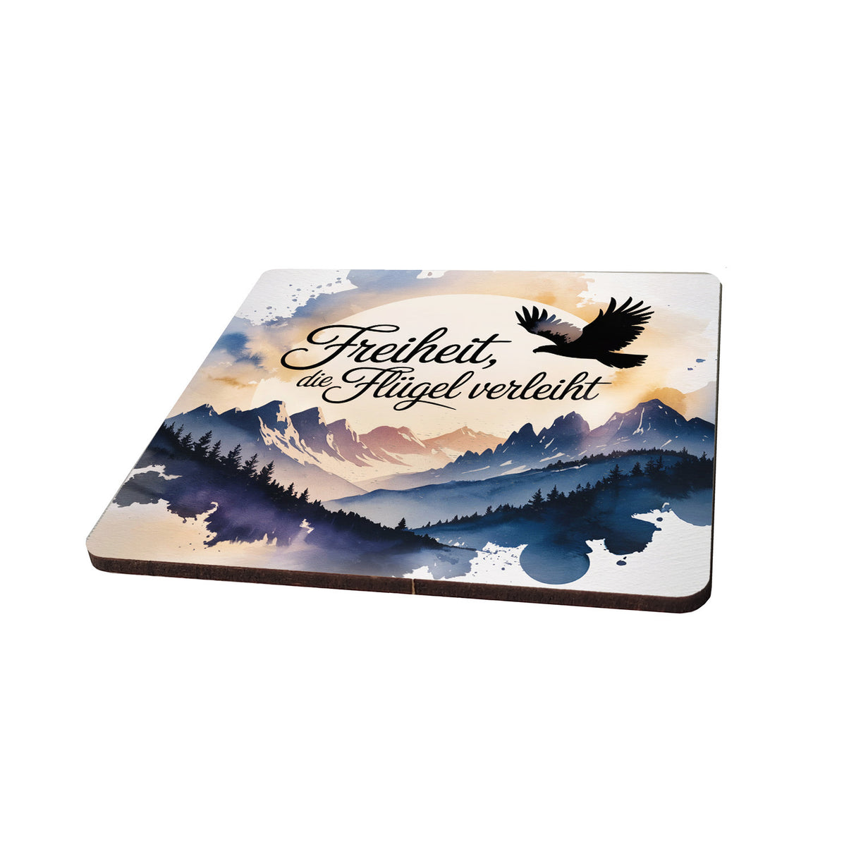 Allgäu Steinadler 6er Set Untersetzer aus Holz - Freiheit, die Flügel verleiht