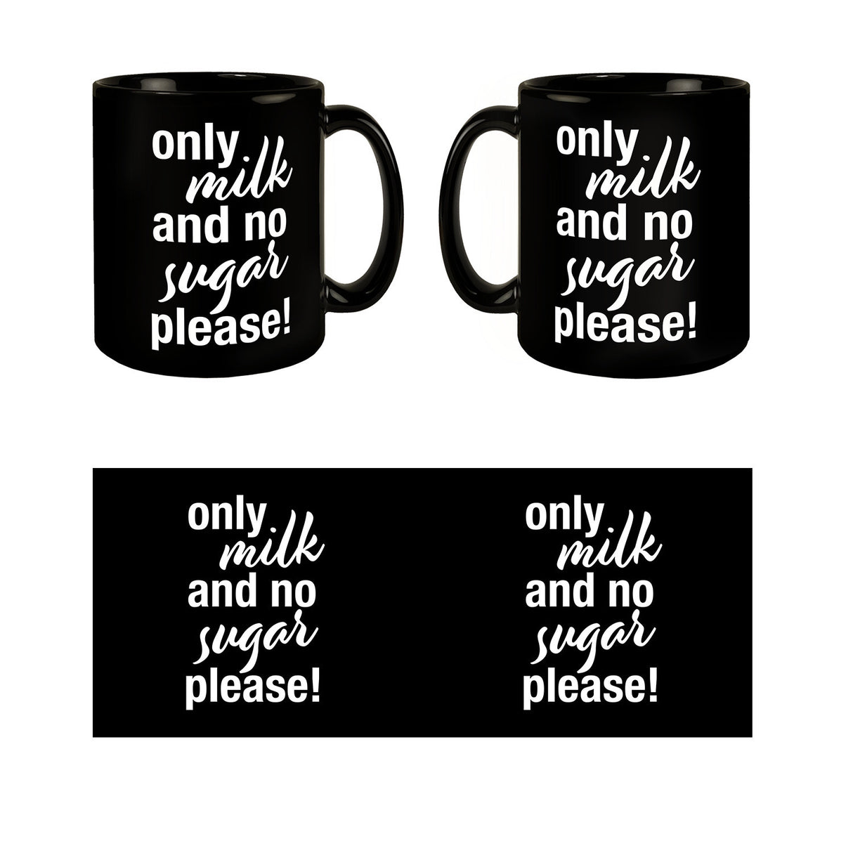 Only milk and no sugar please Tasse