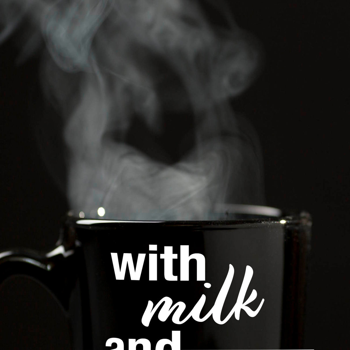 With milk and sugar please Tasse