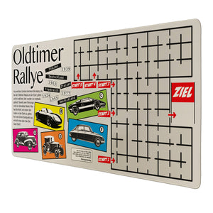 Oldtimer Rallye Schreibtischunterlage 69x31cm XXL Mauspad