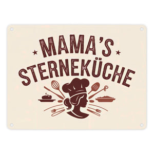 Mama´s Sterneküche Souvenir Metallschild in 15x20 cm für Hobbyköche und Mütter